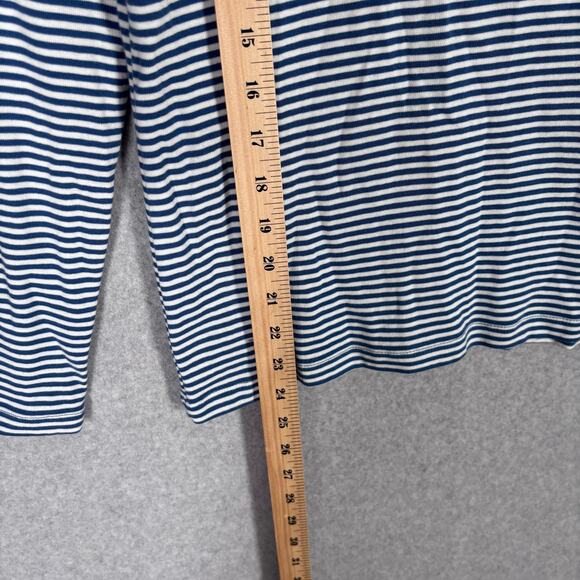 Lands End Shirt Medium Navy Cotton Everyday Nautical‎ Base Layer Under Sailor - Picture 5 of 9